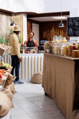 Sustainable grocery modern shop